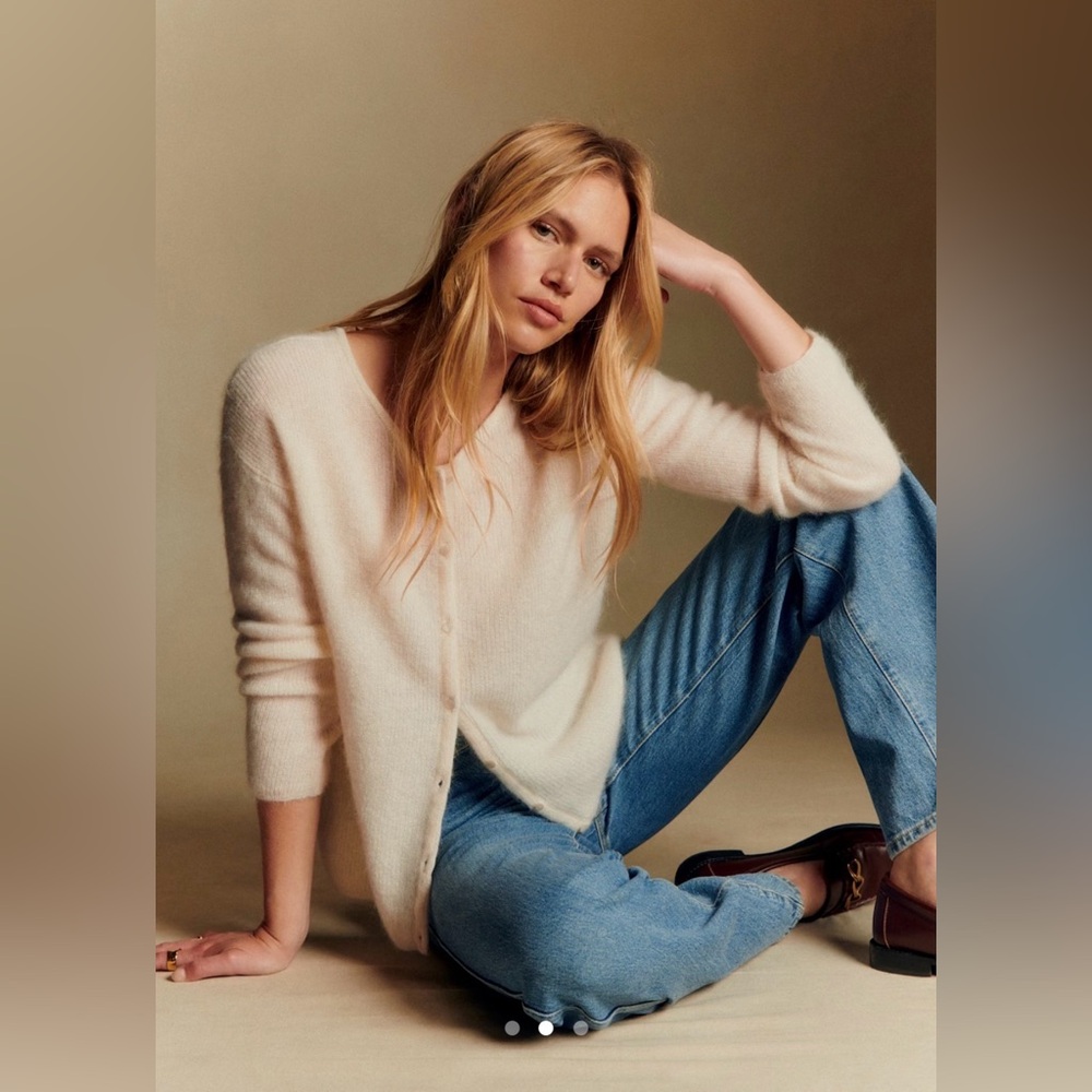 Sezane Gaspard Cardigan Ecru - Size M